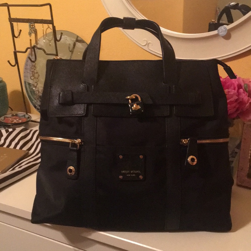 Henri Bendel Convertible Nylon Backpack